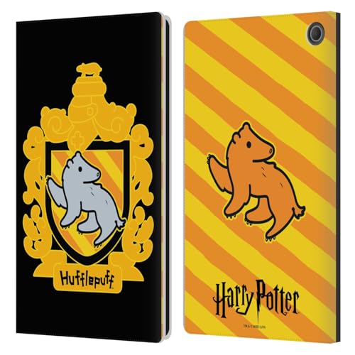 Étui Harry Potter Fire Max 11 en cuir Hufflepuff