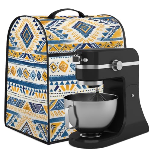 Coffee Maker Cover Aztec Ethnic Kitchen Appliance Covers Small Appliance Covers Blender Cover Juicer Cover Dust Covers for Kitchen Appliances with Top Handle and Pockets,Washable,B309