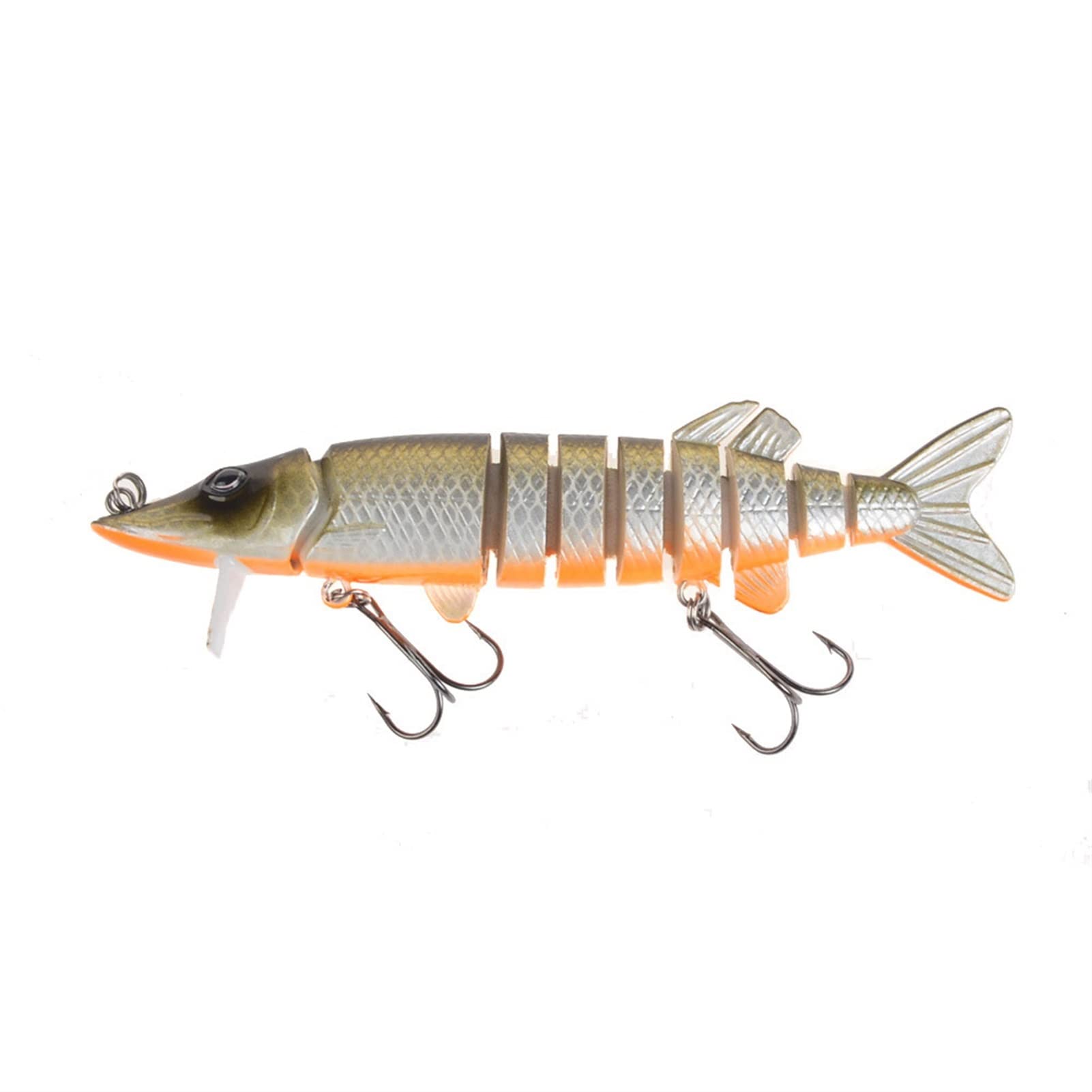 5 Piezas 12,5cm 20g Señuelo de Pesca de lubina articulada múltiple para la Carpa Perca de Trucha Señuelos de natación biónicos de hundimiento Lento Ganchos triples Ojos 3D