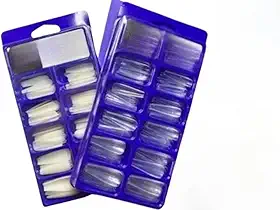 KIT UNHA POSTIÇA REALISTA - Leitosa ou Transparente (LEITOSA)