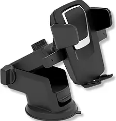 Suporte Veicular Universal Com Ventosa Resistente e Braço Ajustável 360° Antiqueda e Antivibração, Fixação Forte no Painel ou Para-Brisas Compativel Com GPS e Celulares Android/IOS