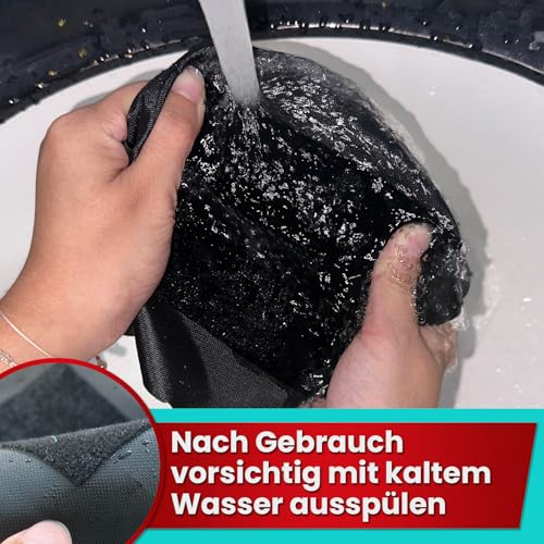 Birllaid Gewebe-Reparaturband für Segeltuch, Markise, Flicken für Möbel, Daunenjacke, Risse oder Löcher in Stoff, Zelt, Segel und Bootsverkleidung, strapazierfähig, wasserdicht und waschbar, schwarz