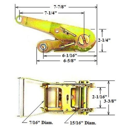 US Cargo Control Short Wide Handle Ratchet for 2