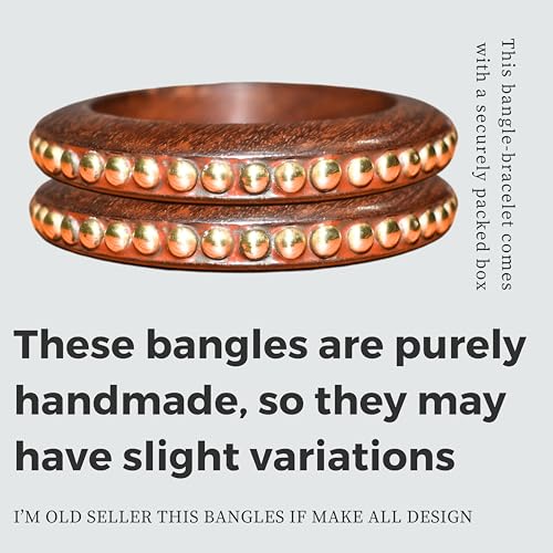 Image of Handmade Natural Wooden BangleHandmade Bracelet Vintage Simple Round Natural Wooden Bracelet Bangle for Women Jewelry.