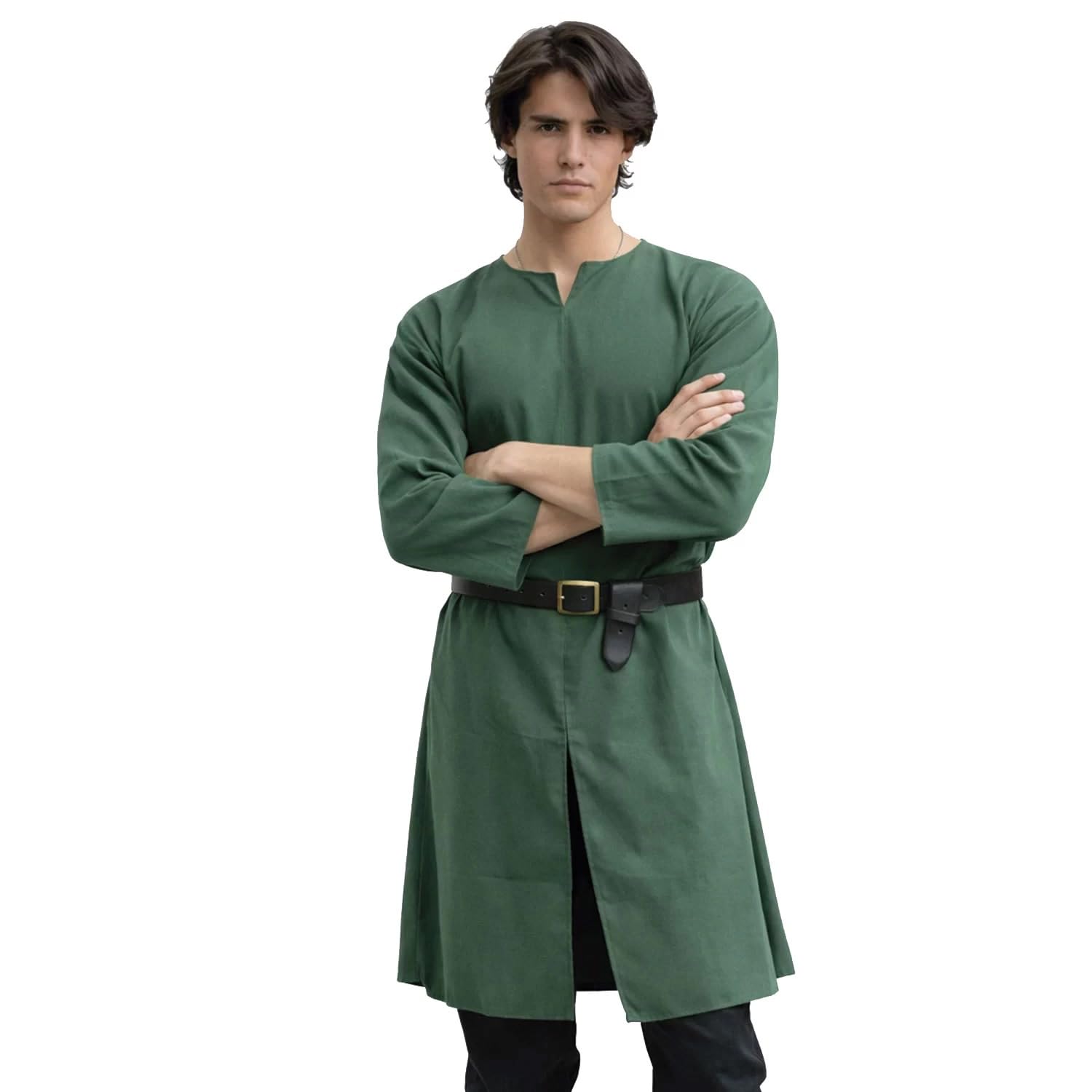 RAWBLADE Logan Tunic for Men, Medieval Renaissance Tunic Shirt, Cotton Linen Costume for LARP, Cosplay, Reenactment, Ren Faire, Viking Inspired Clothing, Made in Europe