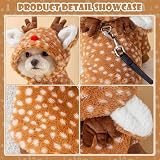 TECHEEL Weihnachten Haustier Kleidung Weihnachtskostüm Katzen Hunde Kostüm Weihnachts hundekostüm Weihnacht Weihnachtskostüm Katzen für Klein Hund Katze (Elch L)