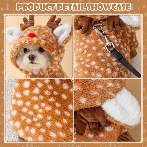 TECHEEL Weihnachten Haustier Kleidung Weihnachtskostüm Katzen Hunde Kostüm Weihnachts hundekostüm Weihnacht Weihnachtskostüm Katzen für Klein Hund Katze (Elch M)