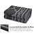 GlowSol Outdoor Rug 8x10 for Patios Waterproof Mat Outdoor Plastic Straw Rug Clearance, Reversible Carpet for Rv,Modern Outside Carpet for Porch, Deck, Camper, Balcony, Backyard, Picnic,Black Grey