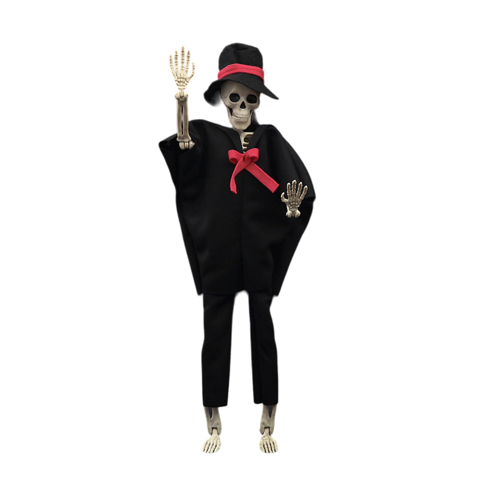 YROHGKPN Realistic Full Body Hanging Skeleton with Movable Joints Halloween Haunting House Props Terrifying Skull Decoration Posable Skeleton