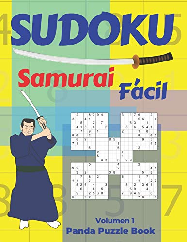 Sudoku Samurai Facil - Volumen 1: Juegos De Lógica Para Adultos (Spanish Edition)