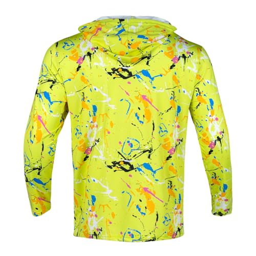 Men's UPF 50+ Sun Protection Hoodie Shirts UV SPF Hi Vis Long Sleeve Rash Guard Fishing Hiking T Shirts Quick Dry3