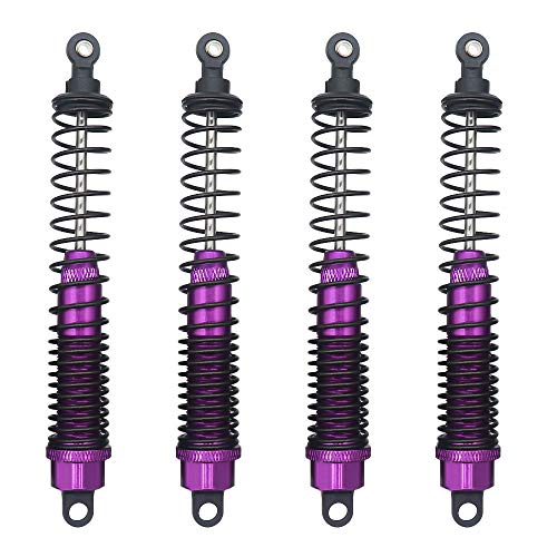Shock Absorber Damper 130mm Oil Adjustable Alloy Aluminum for RC Car 1/10 Crawler Truck Upgraded Hop-Up Parts HPI HSP Traxxas Losi Axial Tamiya Redcat Himoto Losi(Purple)