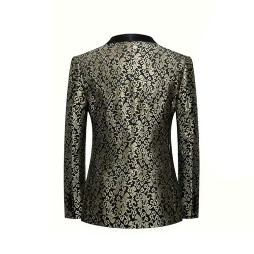 Blazer à fleurs pour homme coupe ajustée soirée chic et scène - 3