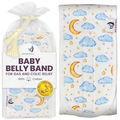 MEMEENO Baby Belly Band - Heated Tummy Wrap for Gas &amp; Colic Relief, Newborns