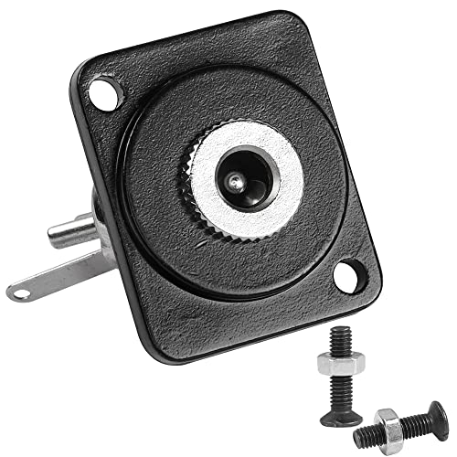 QIANRENON Adaptador Jack Panel DC 5.5mm x 2.5mm miniatura 1