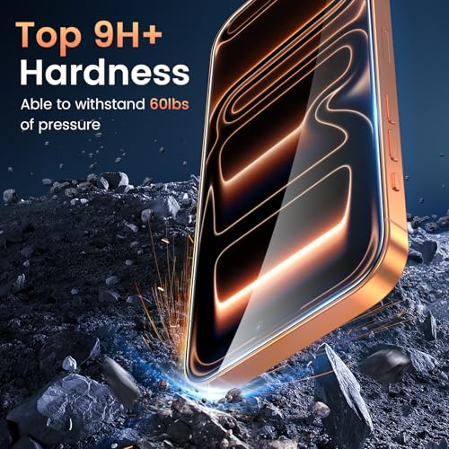 Image of Fotbor Compatible for 3 Pack iPhone 17 Pro Max Screen Protector with 1 Set Camera Lens Protector, 2025 Upgrade 9H+ Premium Tempered Glass 17 Promax, Easy Installation Kits, 6.9 inch