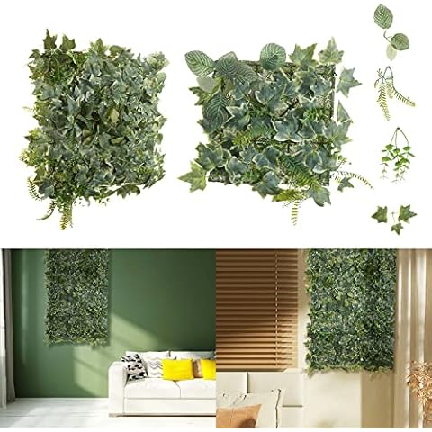 PARTY JOY 12PCS Silk Grass Wall, Boxwood Faux Grass Wall Panels for Interior Wall, Backdrop Wall,Garden Wall and Indoor Outdoor Plant Wall Decor (10" x 10") Cover