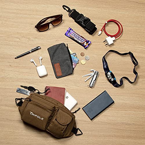 Image of Tripole Polyester Multi-Purpose Waist Pack Fanny Bag (Khaki)