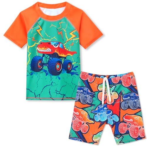 Image of Kids Swimsuit Boys Two Pieces Shark Swimsuit Toddler Rash Guard and Trunk