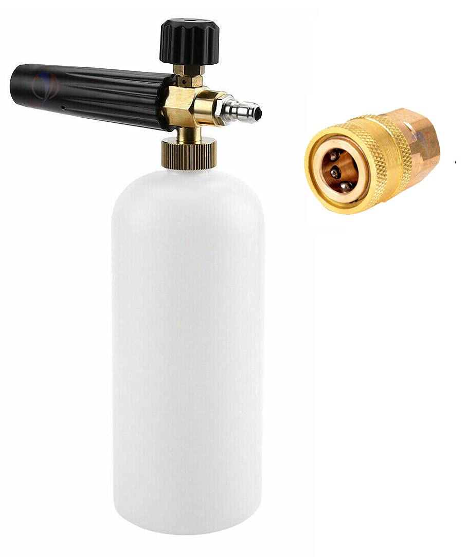 Mass Pro Adjustable Car Wash Foam Gun Snow Pressure Washer Jet With Quick Connector Lance Cannon Soap Bottle Sprayer for Car Spray Gun-image-40