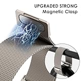 NewWays Metal Strap Compatible with Apple Watch Straps 49mm 46mm 45mm 44mm 42mm(Series 3 2 1),Milanese Magnetic Replacement Band for iWatch Ultra 3 2 1 Series 11 10 9 8 7 6 5 4 3 2 1 SE,Titanium - Image 4