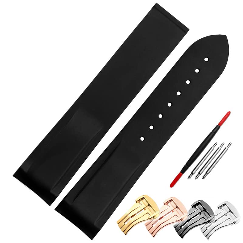 Bracelet de montre en silicone 22mm étanche à extrémité incurvée Agate