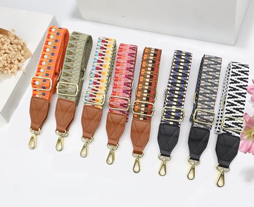 Image of Purse Strap Leather End Shoulder Strap Adjustable Replacement Crossbody Bag Straps for Handbag Crossbody Bags