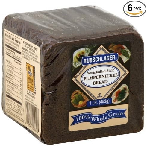 Rubschlager Bread, Pumpernickel, Westphalian, 16-Ounce (Pack of 6)