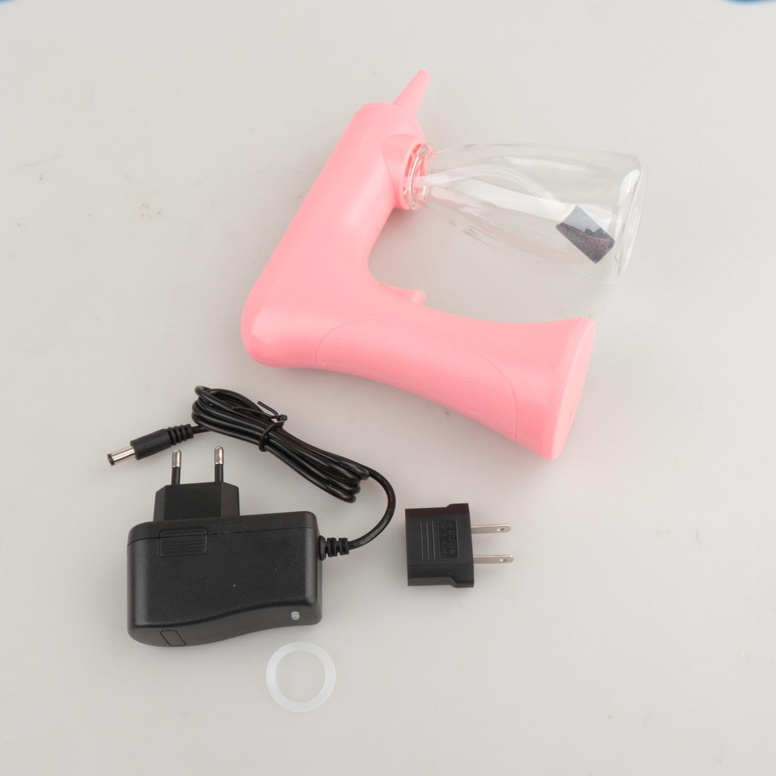 Perming Foaming Machine Elektrischer Friseur Schaum Spender Aufladbar Kompakt Leicht Haarstyling Gerät für Friseur Salon Barbier, Rosa 150ml