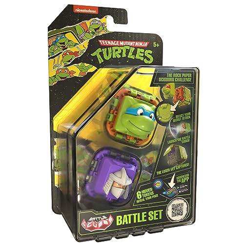 Ninja Turtles Battle Cube et figurines articulées de collection - Set de jeu de duel