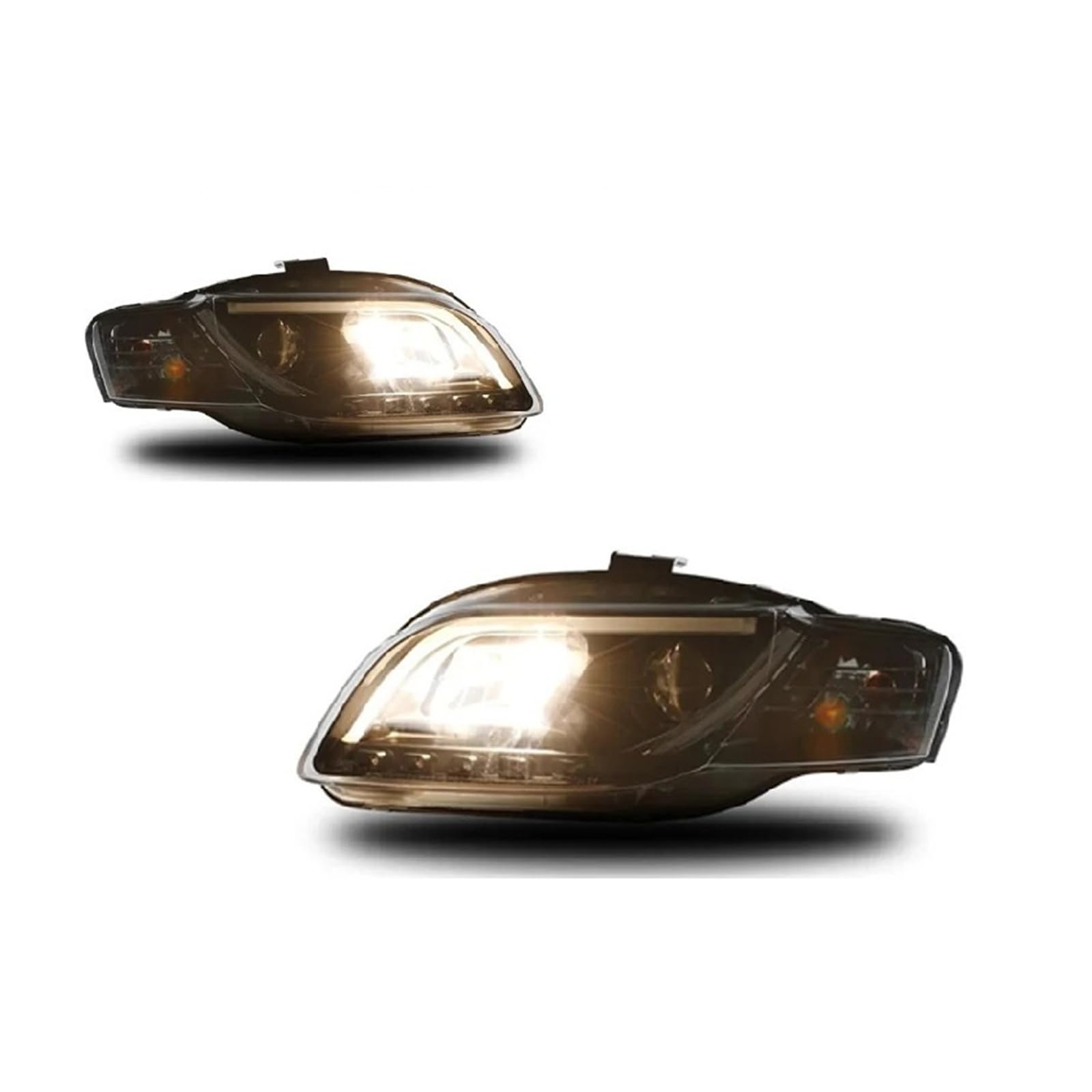 Pasuje do A4 B7 05-08 pełna dioda LED DRL reflektor samochodowy montaż sygnału akcesoria samochodowe zmodyfikowana lampa stylizacja reflektory LED(Low led high halogen)