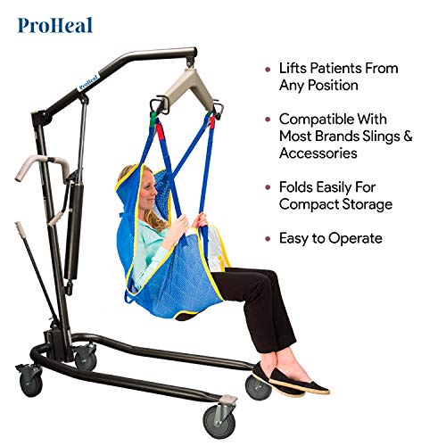 image for ProHeal Hydraulic Patient Lift - Manual Full Body Lifter for Handicapp