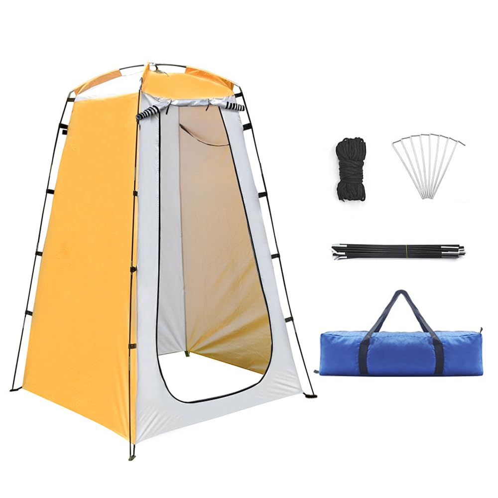 Alomejor Tente de Douche de Camping Portable, Poche de Fenêtre Privée, Tente D'installation Facile pour de Douche de Randonnée sur la Plage