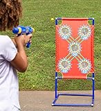HearthSong Target Blaster Game with Two Blasters and 24 Balls, Game Board Measures 22' L x 28' W x 49½'H