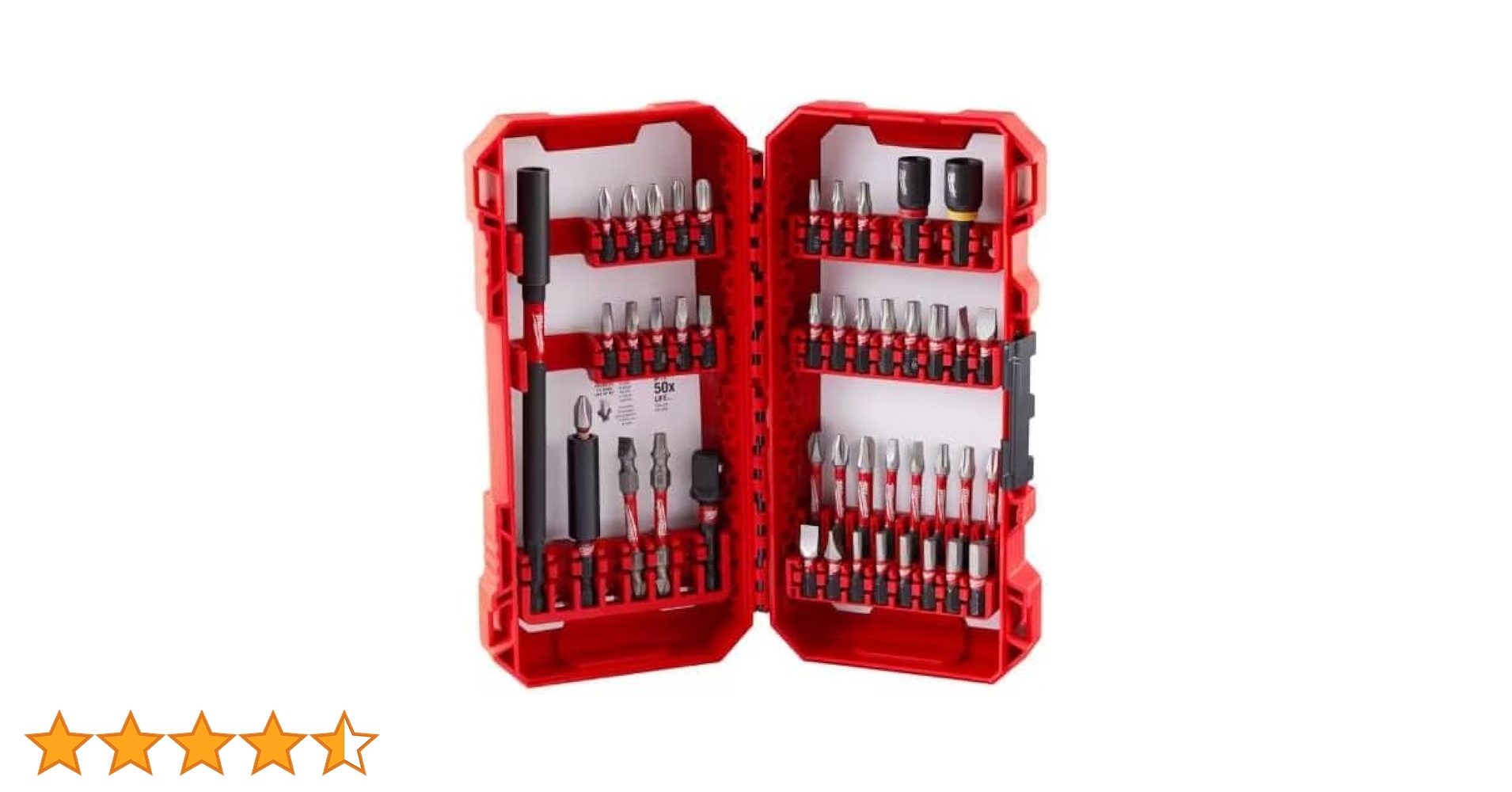 Milwaukee 45 piece impact driver bit set cheap