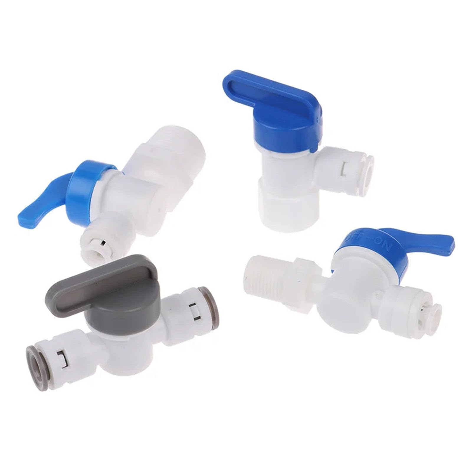 Kunyos 214 To 14 1Pc 1/4" Ball Valve Inline Tap Quick Connect Push Fit Ro Water Reverse Osmosis(214 To 14)