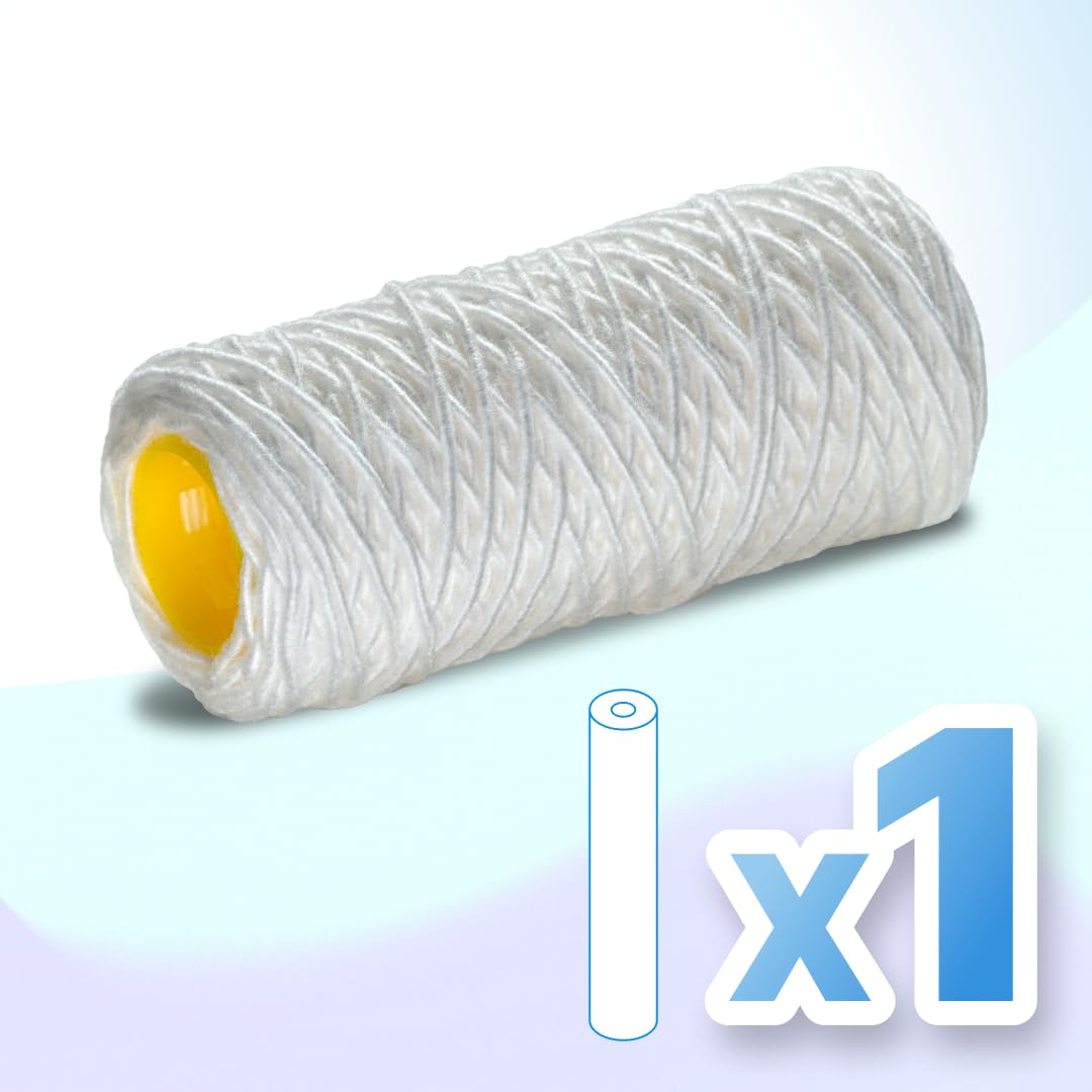 Cartucho filtrante para filtro de agua en hilo enrollado, 5 pulgadas, 50 micras, 1 unidad