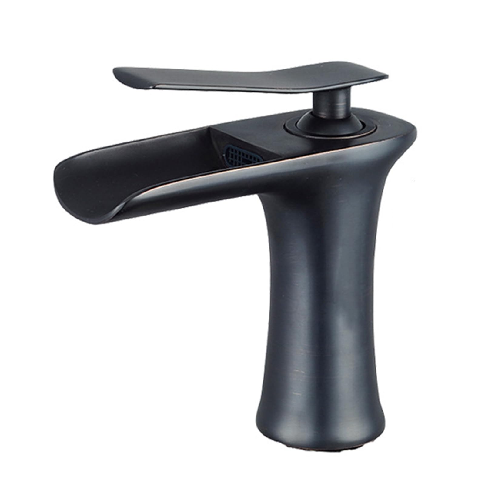 Waterfall Taps Bathroom Hot & Cold Antique Basin Taps Brass Single Lever Retro Mixer Tap Bathroom Sink,Brown Ancient (Heigu)