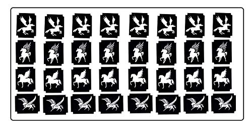 Pegasus winged horse Collection (Pegasus Tattoo Body Art Stencil)