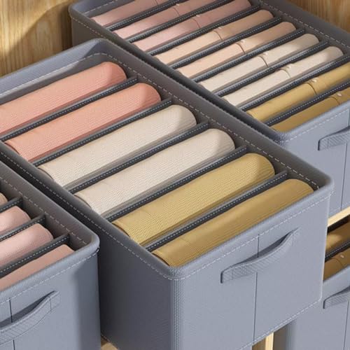 Boîte de rangement pour vêtements à compartiments | Solution de rangement armoire multicouche - 5