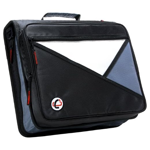 Case-it Universal 2-Inch 3-Ring Zipper Binder, Holds 13 Inch Laptop, Black, LT-007-BLK