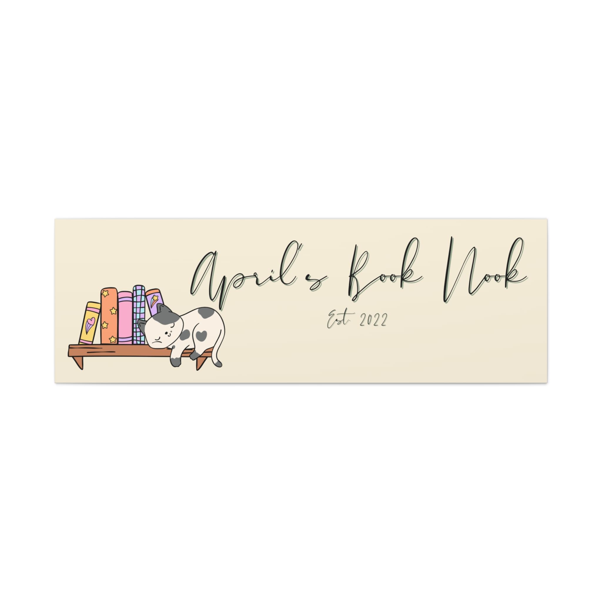 Custom Cat Book Nook Wall Art, Personalized Home Decor for Book Lovers, Gift for Readers, Library Decoration