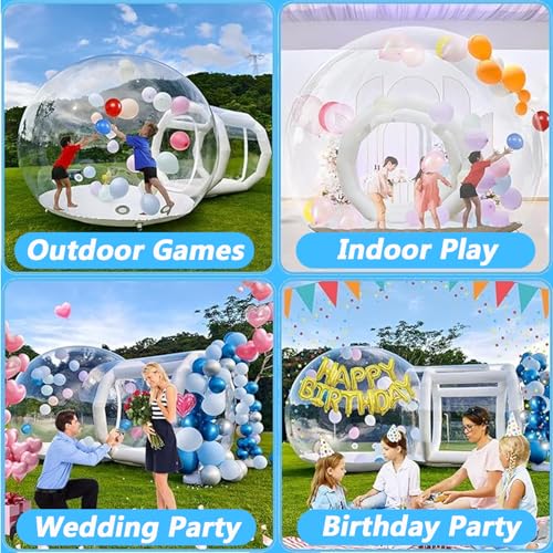 RIQHTIK Inflatable Bubble House, Clear Inflatable Bubble Dome Tent with Blower for Commercial Use, Luxury Bubble House for Outdoor Backyard Festival Birthday Party,3M/10FT - Image 7