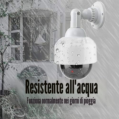 O&W Security 4 fotocamere fittizie con obiettivo e lampeggiante, per interni ed esterni O&W Security 4 fotocamere fittizie con obiettivo e lampeggiante, per interni ed esterni