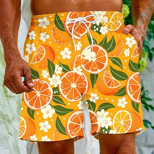 Trousers Pants for Mens Summer Fall Graphic Loose Fit Beach Hawaiian Pleated Trousers Pants Shorts Man 20254