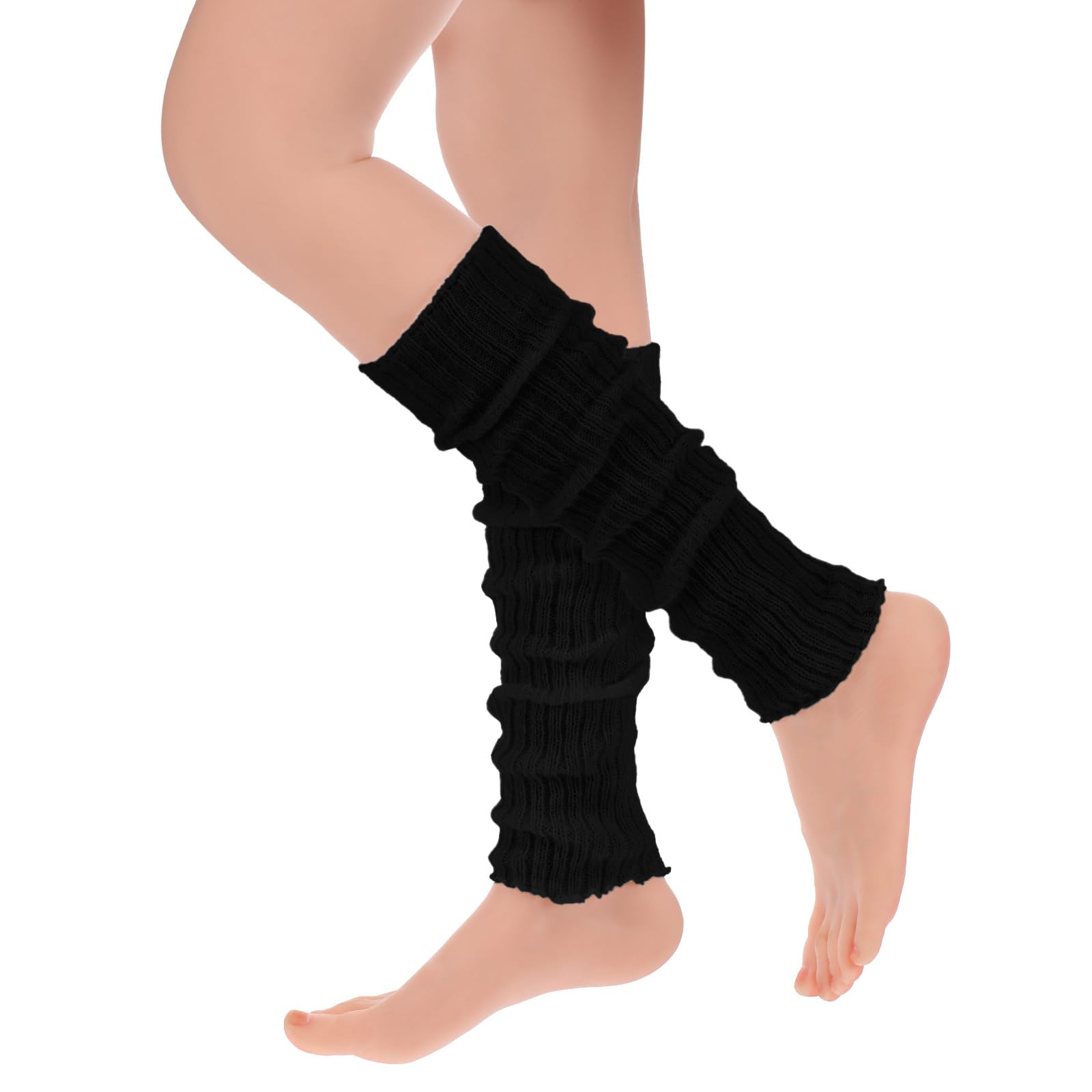 Bremorou Leg Warmers for Women - Fashion Knit Neon Leg Warmers 80s Ribbed Knit Long Socks for Yoga
