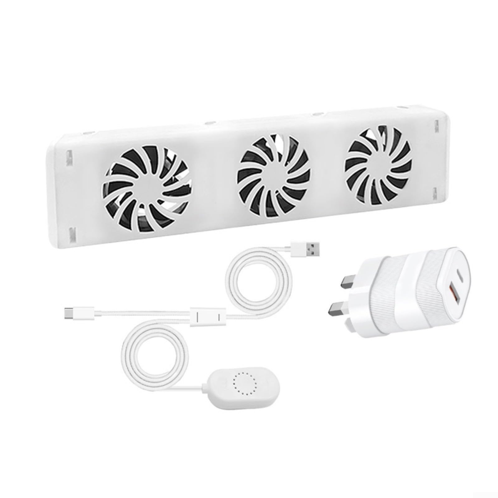 VRTYVEYBB Home Radiator Fan with Quiet Operation for Energy Saving and Improved Heat Distribution - White 3-Fan Magnetic Cooling System