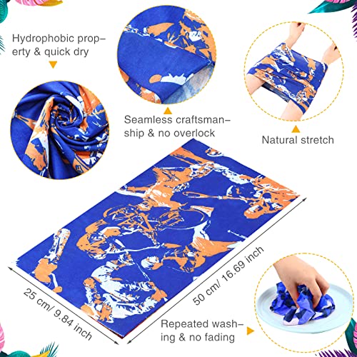 Image of Tarpop 12 /30 Pcs Neck Gaiters Scarf Elastic Wrap Headband Sweat Absorbing Bandana for Women Men Sports Yoga Running