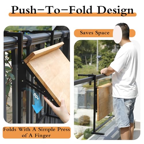 Table de balcon pliable réglable support suspendu pour petite terrasse