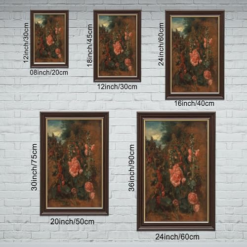 Impression sur toile roses trémières John Constable, la solution pour mur de bureau vide